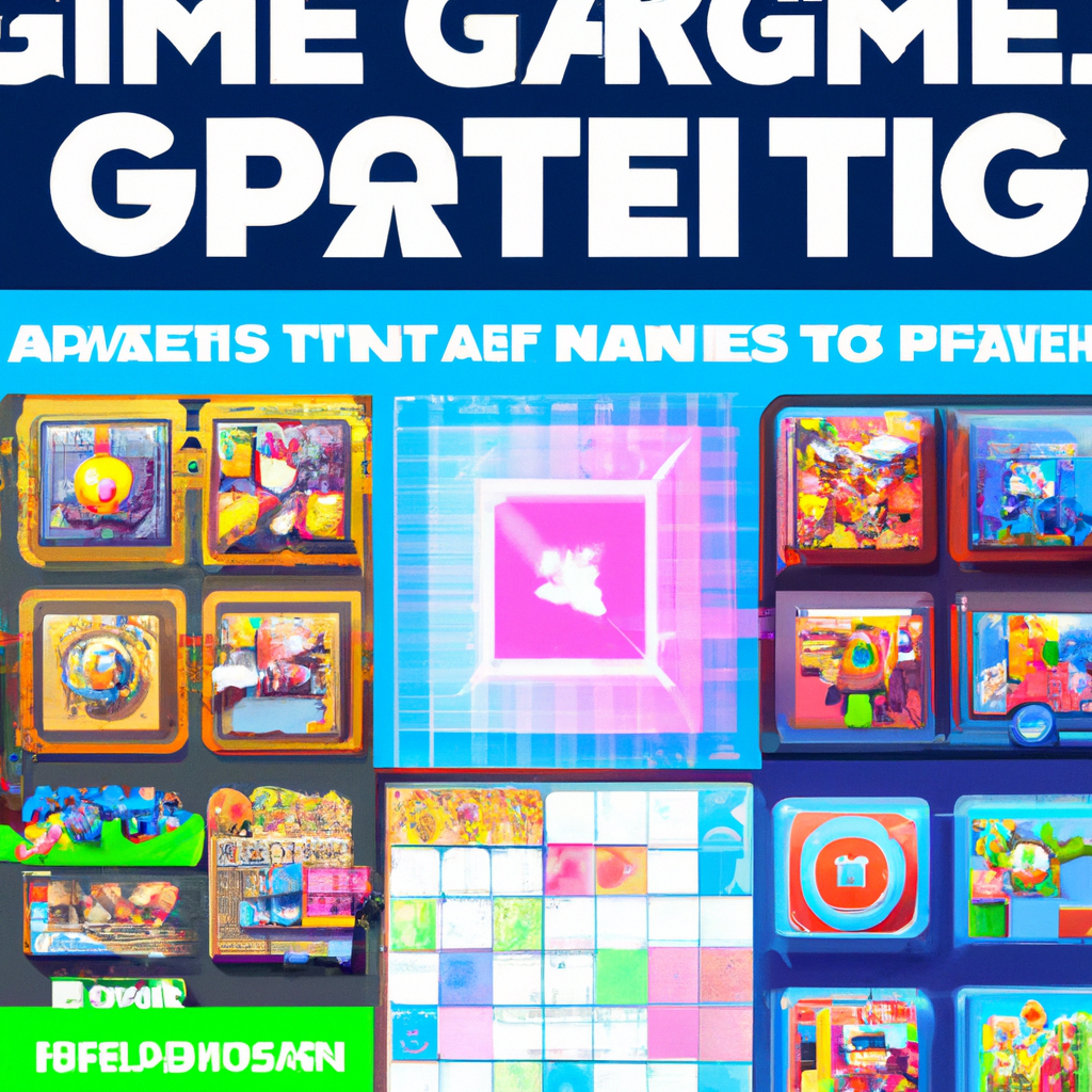 Pixel-art montage of levels and UI overlays